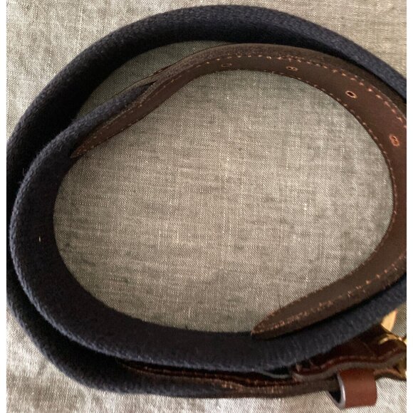 Vineyard Vines Shep Ian Blue Whales Brown Leather Reversible Sports Belt 30 - Picture 4 of 8